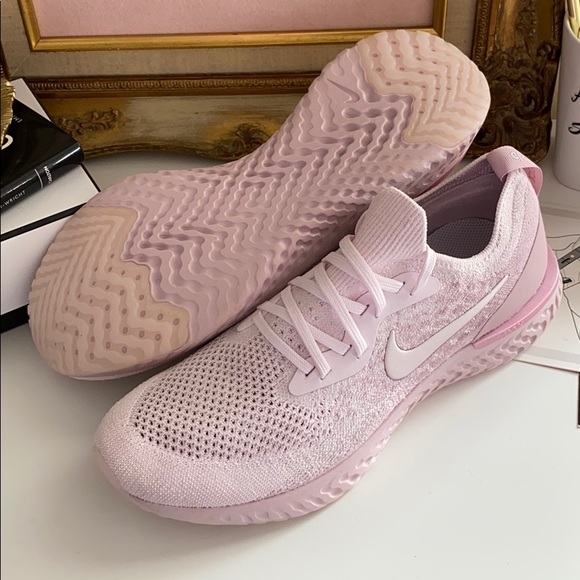 women's nike epic react flyknit running shoes pink